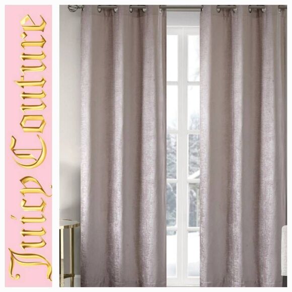 Juicy Couture Home Two Thermal Woven Room Darkening Panels w/ Metallic Grommets - Picture 1 of 6